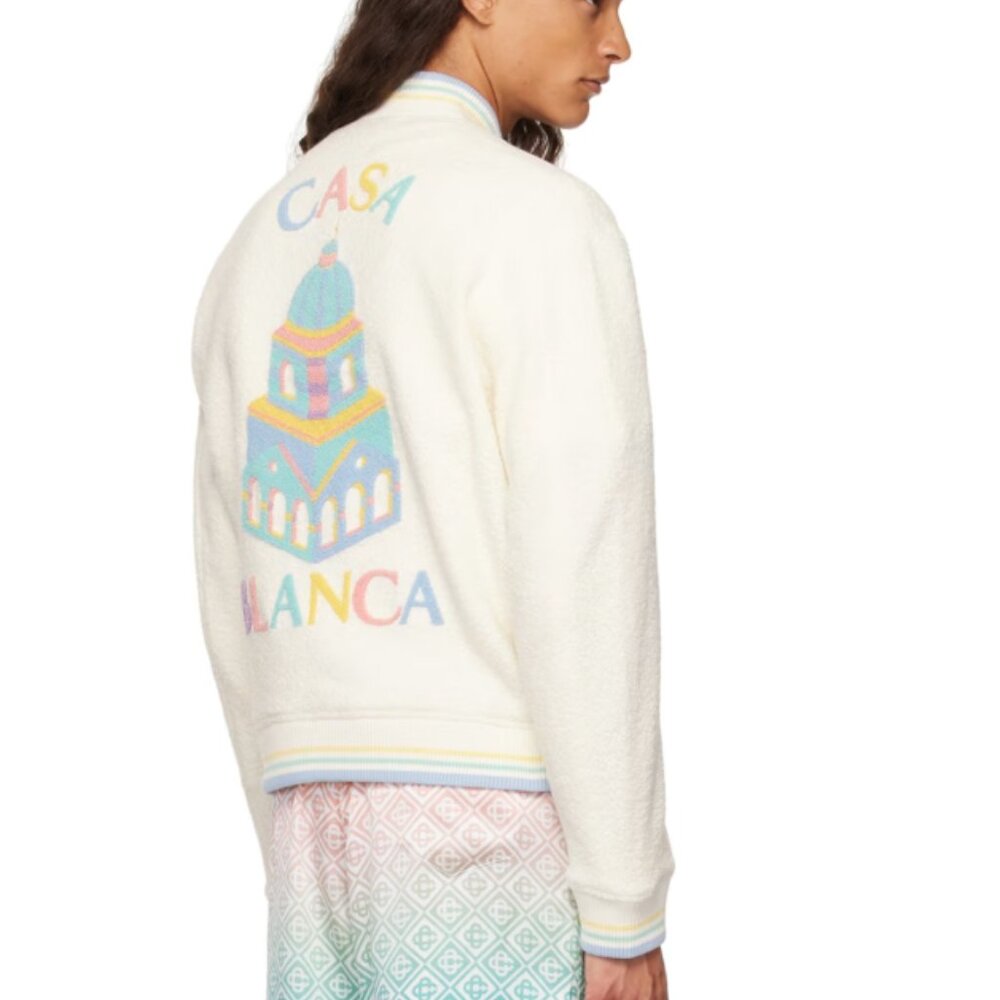 BNWT AW24 CASABLANCA MAISON PASTELLE BOMBER JACKET L